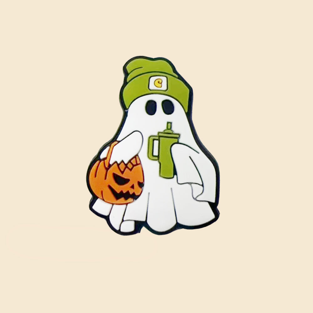Wholesale 10pcs Cartoon Cute Ghost Pattern Silicone Beads